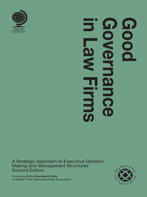 cover image of Good Governance in Law Firms